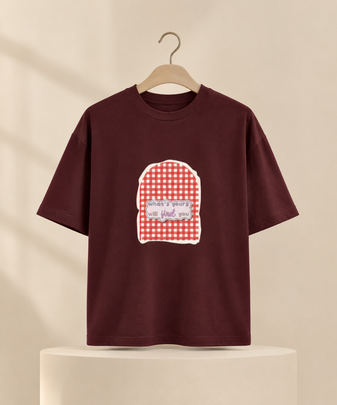 Gingham Oversized T-Shirt