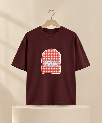 Gingham Oversized T-Shirt