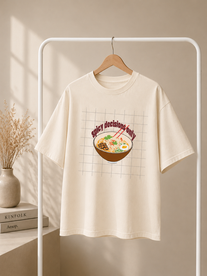 Ramen Printed Oversized T-Shirt